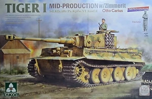 TAK2200 Takom Modelo TIGER I MID-PROD. con ZIMM. Kit de construcción Pz.Kpfw.VI Otto Cariu 1:35 - Imagen 1 de 3