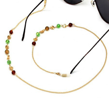Crystal Bead Sunglasses Holder Metal Chains Lanyard Cord Eyewear Accessories 1pc