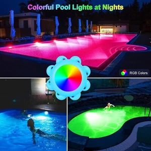 LED Pool Lights with APP & Remote, 10W RGB Dimmable Smart Underwater Lights - Picture 1 of 8