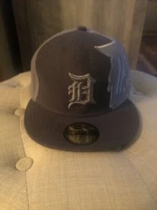 New Era 59Fifty Detroit Tigers 7 5/8 True Fitted New W/Tags Gray Hat Rare - Picture 1 of 10
