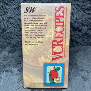 VCRecipes - VCR Recipes VHS Tape 70’s - 80’s Recipe Cards Included New Sealed - Picture 1 of 6