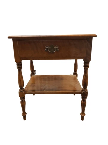 Vintage Ethan Allen Early American Maple & Birch Nightstand Cover