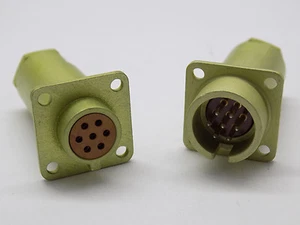 7 Pin RS7BTV Silver Plated Stat Circular Connector, M + F Set - РС7БТВ - Picture 1 of 5