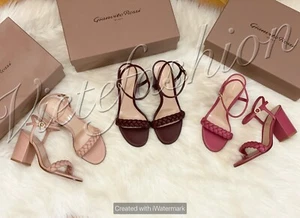 Neu im Karton 795 $ Gianvito Rossi geflochtene Ledersandalen - Bild 1 von 15