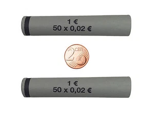 96 EURO MÜNZHÜLSEN VORGEFERTIGT UND GEROLLT FÜR 2 Cent MÜNZROLLENPAPIER - Bild 1 von 1