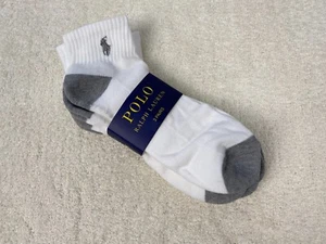 Polo Ralph Lauren Mid Cut Socks 3 Pack in White - Picture 1 of 3
