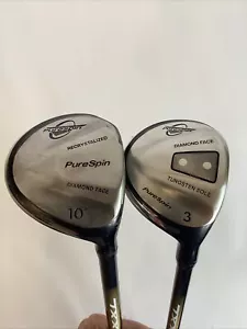 Pure Spin Diamond Face Fairway Woods Set Driver & 3 Wood Regular Graphite Shafts - Picture 1 of 8
