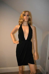Charlotte Russe Sexy Negro Halter Cóctel Vestido de Fiesta Junior Pequeño - Imagen 1 de 10