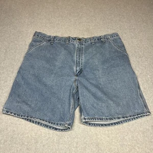 Carhartt Mens Blue B29STW Cotton Cargo Pocket Denim Carpenter Shorts Size 44 - Picture 1 of 8