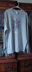 American Red Cross Blood Donor Long Sleeved Shirt XL "Give More Life" Snowflake.