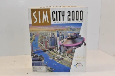Sim City 2000 Big Box IBM PC (1993 Maxis) Complete Manual, inserts & 3.5" Disks - Image 1 of 4