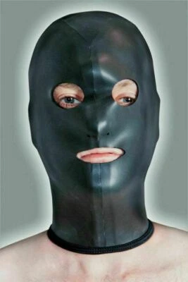 Glatthaut Neopren Maske mit Mund- & Augenöffnung Gesichtsschutz-Mask handmade - Bild 1 von 3