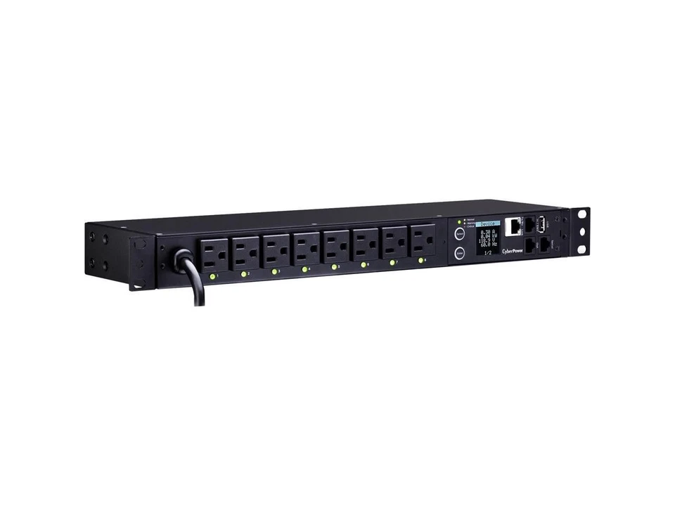 CyberPower PDU41001 Single Phase 100 - 120 VAC 15A Switched PDU - 8 Outlets, 12 - Image 1 of 4