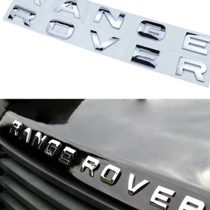 Tailgate/Front Hood Letter For RANGE ROVER Emblem Raised Gloss Chrome Decoration - Picture 1 of 7