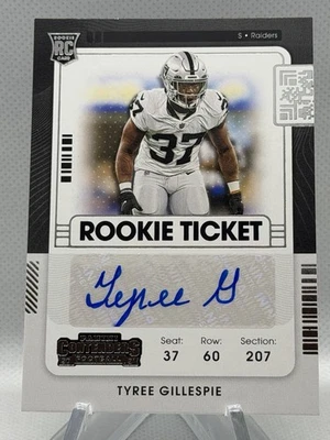 2021 Panini Contenders Football Tyree Gillespie Rookie Ticket Auto #212 Raiders - Image 1 of 2