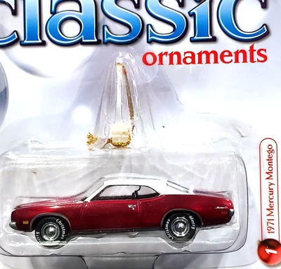 Johnny Lightning 71 1971 Mercury Montego Navidad Adorno Coche Rosa Foto 1 de 2