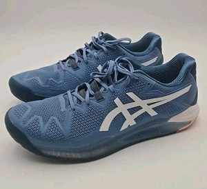 ASICS Gel-Resolution 9 Men’s Tennis Shoes Blue/White Size 13 (WIDE) Excellent... - Picture 1 of 7