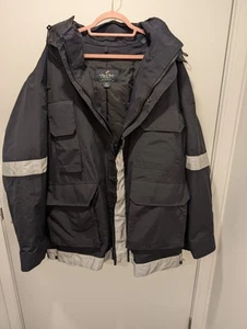 Newport Harbor Men's 5XL Navy Blue Uniform Raincoat Jacket (with Removable Hood) - Picture 1 of 24