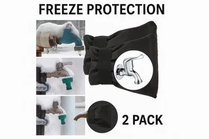 2 Pack Outdoor Faucet Covers Bibs Heavy-Duty Freeze Protection Cover Winterize - Picture 1 of 5