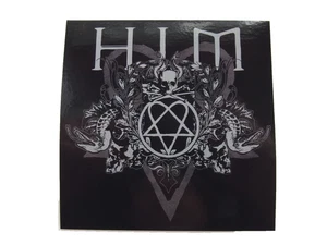 Pegatina HIM Heartagram Crest, 4 x 4", C&D Visionary, logotipo de banda de rock gótico, rara - Imagen 1 de 3