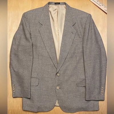Blazer abrigo deportivo vintage Robert Stock pata de gallo negro/blanco 44R Foto 1 de 4