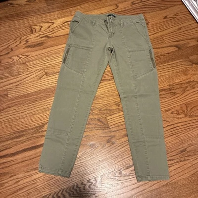 Pantalones/jeans Kenneth Cole para mujer ajustados verdes suaves elásticos talla 27 Foto 1 de 4