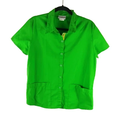 Blusa Médica Peach Uniforms Para Mujer Talla Mediana Verde Abotonada Foto 1 de 4