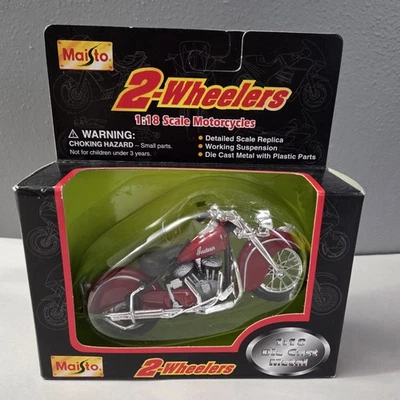 Vintage 1996 Classic Maisto 2 Wheeler Indian Motorcycle Die Cast 1 18 - Image 1 of 4