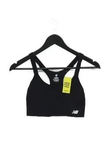 New Balance Women's Top M Black Nylon with Elastane, Polyester, Spandex Cropped - Picture 1 of 5