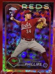 2024 Topps Chrome Logofractor Edition Connor Phillips #20 RC Cincinnati Reds - Picture 1 of 2