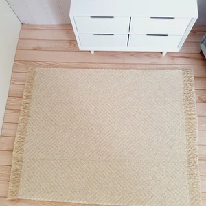 Puppenhaus dunkelbeige Fischgrät Teppich | Maßstab 1:12 | Miniatur Teppich - Bild 1 von 6