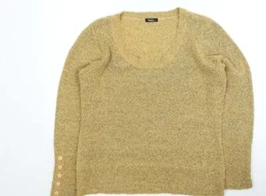 M&Co Womens Yellow V-Neck Acrylic Blend Jumper Size L - Picture 1 of 12