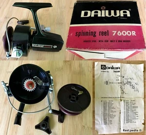 Vintage DAIWA 7600R Spinning Fishing Reel with Box made in Japan - Picture 1 of 21