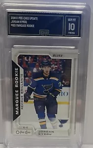 GMA 10 Gem JORDAN KYROU 2018/19 OPC O-Pee-Chee ROOKIE CARD St Louis BLUES! - Picture 1 of 1