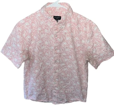 Small Slim Fit Club Monaco Floral Short Sleeve Button Down Shirt - Image 1 of 4
