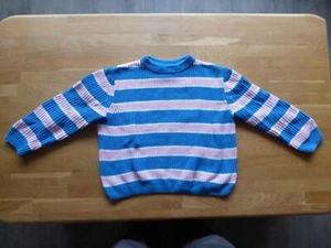 Mädchenpullover / Pullover / Gr. 134/140 / blau/rosa / Baumwolle / Yigga - Bild 1 von 3
