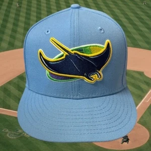 New Era 59Fifty Tampa Bay Devil Rays hellblau bestickt eng anliegende Mütze Kappe Gr. 7 3/8 - Bild 1 von 12