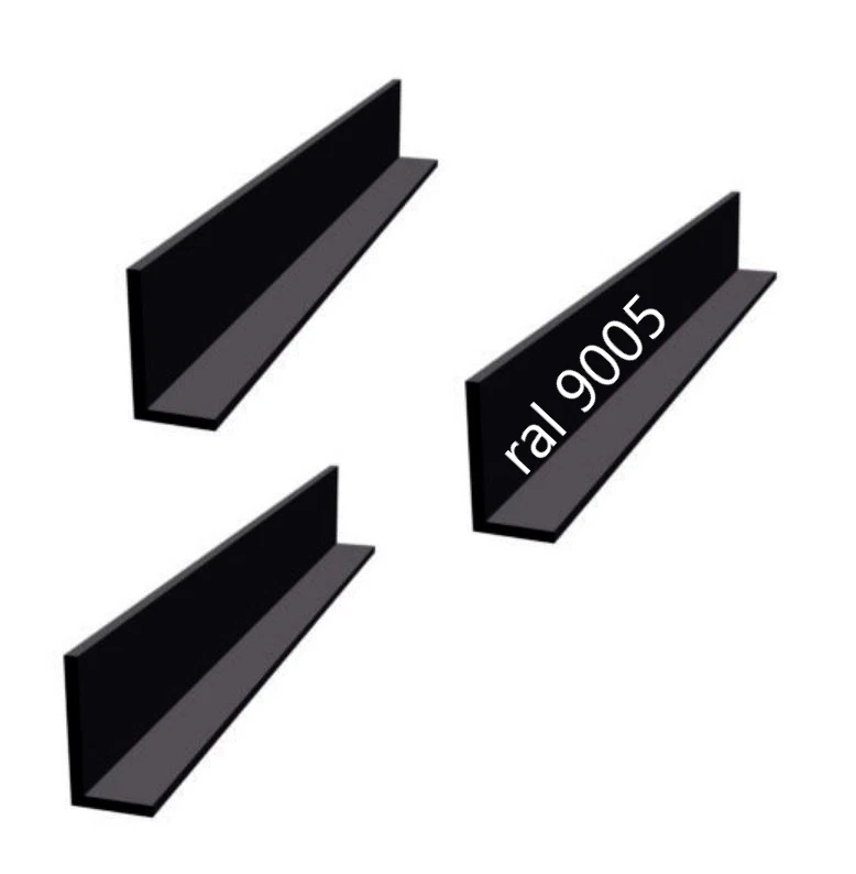 ALUMINIUM WINKEL Ángulo de aluminio ángulo de aluminio perfil angular de aluminio negro con recubrimiento en polvo RAL 9005