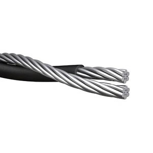 1000' Shepherd 6-6 Aluminum Duplex Overhead Service Drop Cable Black 600V - Picture 1 of 3