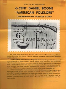 SELTEN 1968 6 Cent Daniel Boone Folklore Gedenkbriefmarke Postkarte - Bild 1 von 1