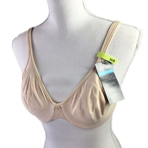 Bali Smoothing Bra NWT Passion for Comfort Underwire Nude Beige 36B DF3383 Lined - Picture 1 of 9