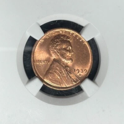 1939-D LINCOLN WHEAT CENT ~ NGC MS 66 RD ~BEAUTIFUL COIN~REF#76-033 - Image 1 of 4