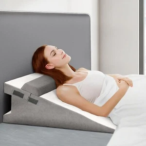 Memory Foam Wedge Pillow – 7.5" Bed Support for Sleeping, GERD, Acid Reflux - Picture 1 of 7
