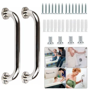 12" Stainless Steel Grab Bar Bathroom Safety Handicap Shower Tub Handle Support - Picture 1 of 27
