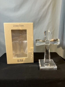 Crystal Faceted Cross by Oleg Cassini 7" New in the Box - Picture 1 of 5