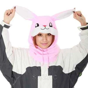 Neck warmer Balaclava Sazac Kigurumi Red Panda Giraffe Bunny Dino Kids Adults - Picture 1 of 16