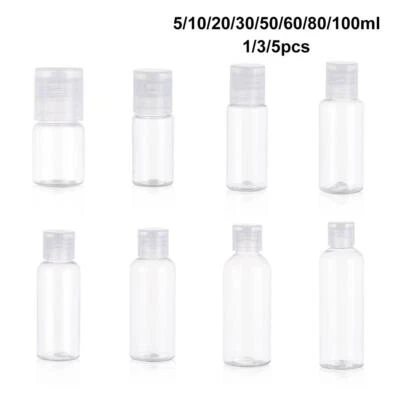 5-100ML Empty Travel Bottle Makeup Container Cosmetic Lotion Refillable Squeeze