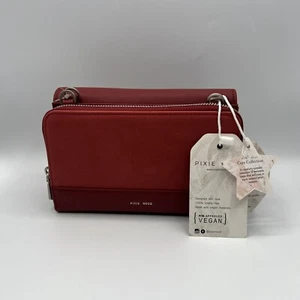 Pixie Mood Cuero Vegano 2 en 1 Bandolera Cartera Monedero Rojo Nuevo Con Etiquetas - Imagen 1 de 9