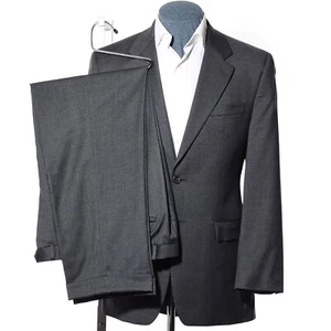 38R Classic Relaxed Fit Lauren Ralph Lauren Gray Wool 2-Piece Suit 33x30 Trouser - Picture 1 of 14