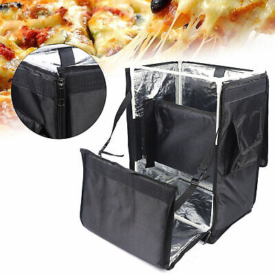 42L Large Food Delivery Insulated Bags BBQ Pizza Takeaway Thermal Bag Backpack • 28£